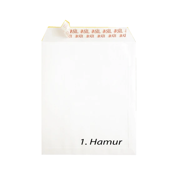 Asil Doğan Torba Zarf (250 li)Extra Silikonlu 30x40 110 GR Beyaz