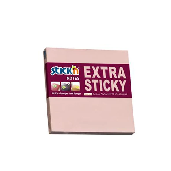 Hopax Stıckn Yapışkanlı Not Kağıdı  (12 adet) Extra 90 YP 76x76 Pastel Pembe 21661 - 2