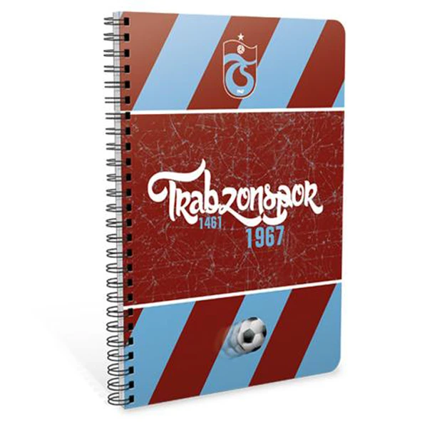 Gıpta Bloknot Taraftar Trabzonspor Spiralli Karton Kapak Çizgili 80 YP A6 8629-36 Lİ PAKET-36-LI-STD - 2