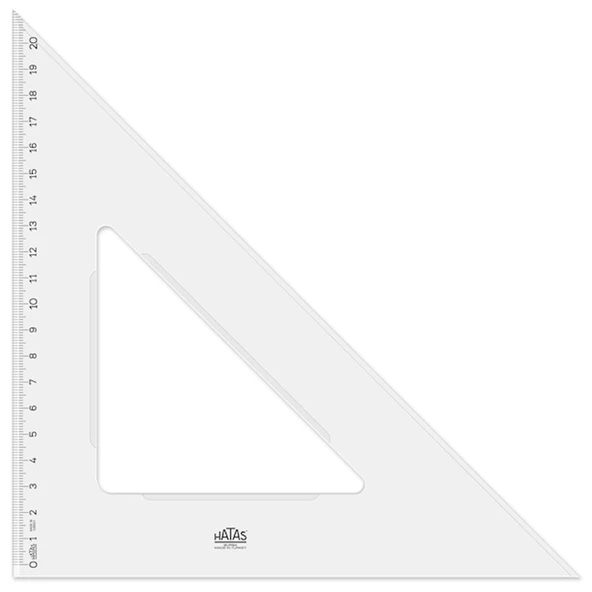 Hatas Öğrenci Gönyesi 45 Derece Plastik 32 CM 0800-20 Lİ PAKET-20-LI-PKT - 3