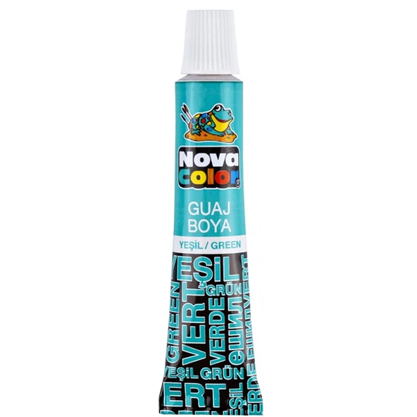 Nova Color Guaj Boya Tüp 12 Lİ Yeşil NC-118-12 Lİ PAKET-12-LI-PKT
