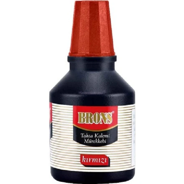 Brons Tahta Kalem Mürekkebi 30 CC Kırmızı BR-352 ( 12 adet  ) - Resim 2