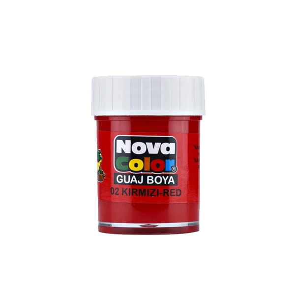 Nova Color Guaj Boya Şişe 12 Lİ Kırmızı NC-104-12 Lİ PAKET-12-LI-PKT - 2