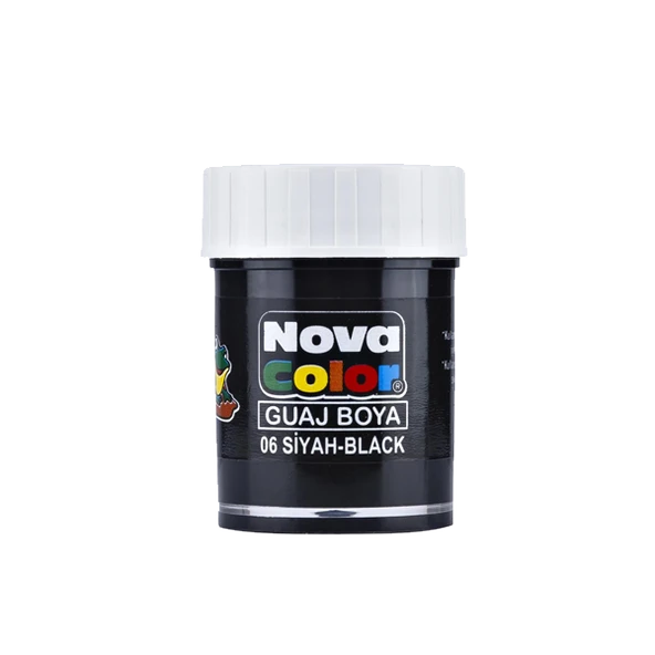 Nova Color Guaj Boya Şişe 12 Lİ Siyah NC-108-12 Lİ PAKET-12-LI-PKT