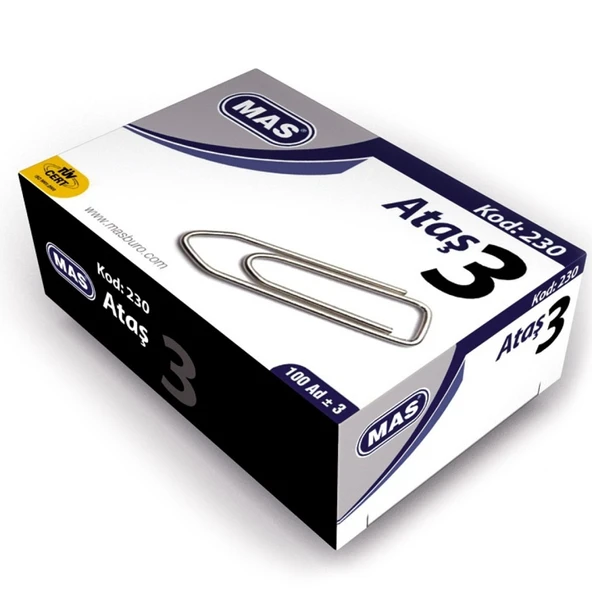 Mas Ataş Nikel kaplı NO:3 100 LÜ 230 (24 paket)
