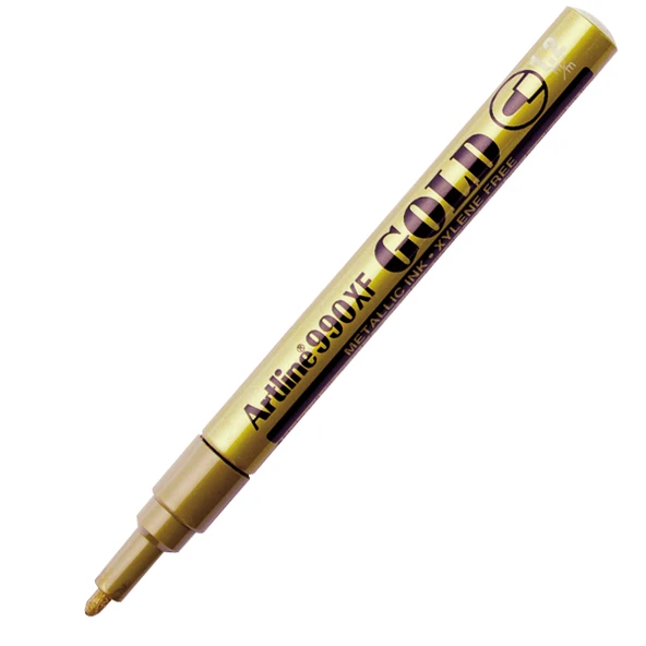 Artline Markör  ( 12 adet ) Yaldızlı Yuvarlak Uçlu 1.2 MM Altın EK-990XF