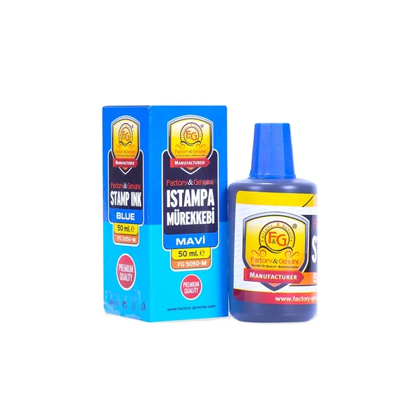 Factory Istampa Mürekkebi 50 ML Mavi FG 5050-M (12 Li Paket) ürün görseli 1