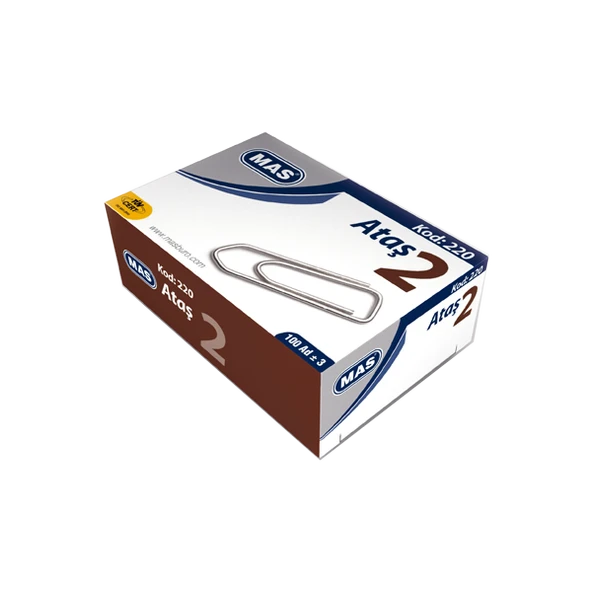 Mas Ataş Nikel Kaplı NO:2 100 LÜ (24 kutu)