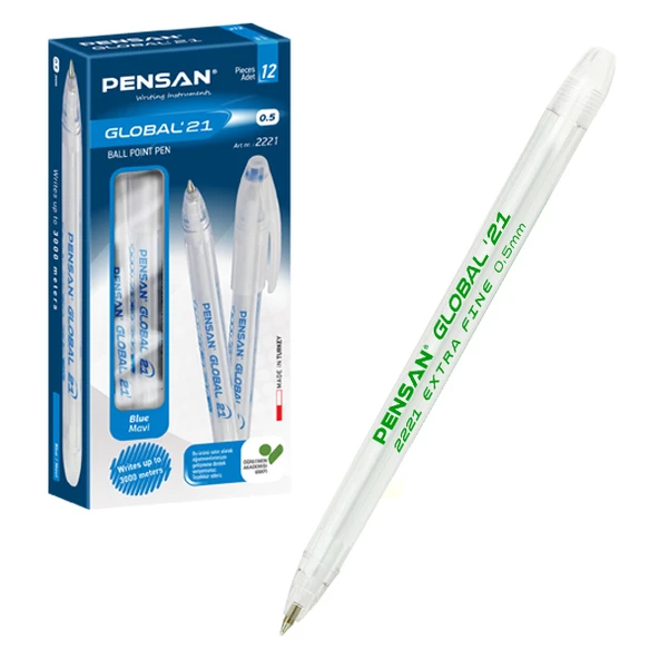 Pensan Tükenmez Kalem Global 0.5 MM Yeşil (12 li paket) ürün görseli 1