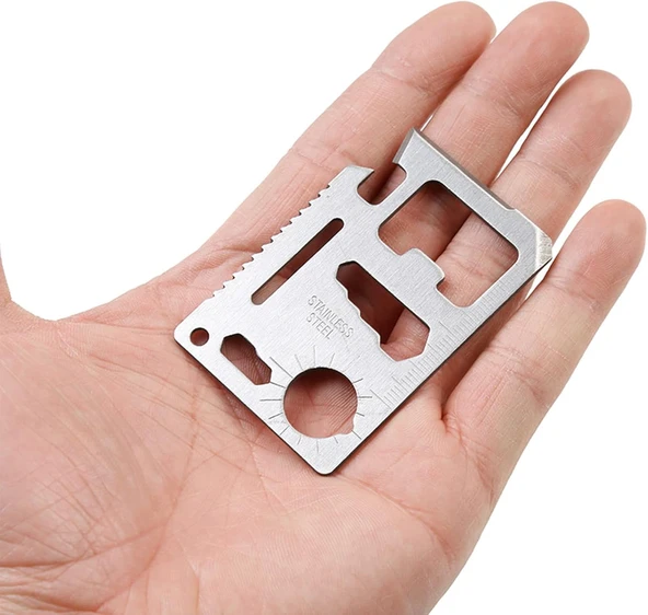 Survival Tool – 11'i 1 Arada Paslanmaz Çelik Çok Amaçlı Hayatta Kalma Aracı - 4