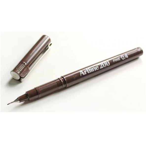 Artline Fineliner 0.4 MM Koyu Kahverengi (12 li)