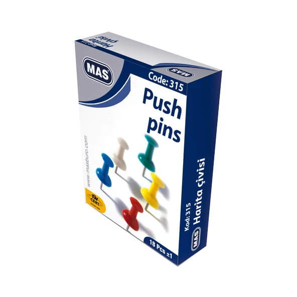 Mas Harita Çivisi Karışık Renkli 315 (36 adet)