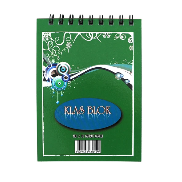 Klas Bloknot Spiralli Çizgili No:2 36 YP (24 lü paket)