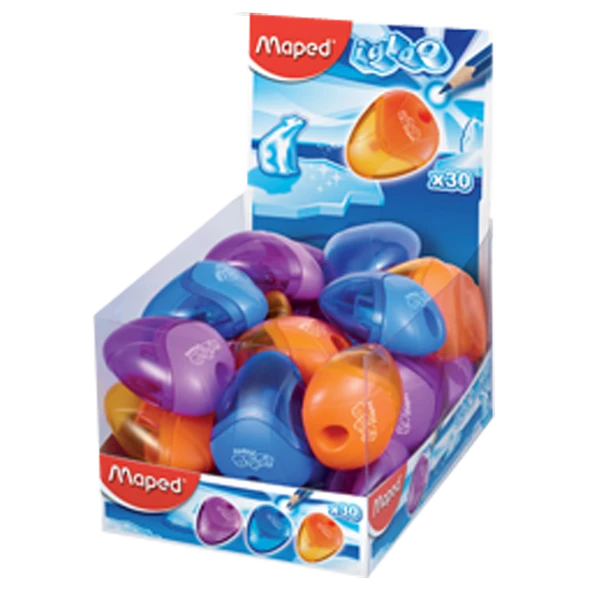 Maped Öğrenci Kalemtraşı I-Gloo Plastik Tekli Hazneli 534754