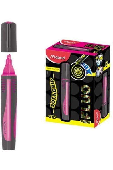Maped Fosforlu Kalem Max Fluo Peps Mini 10 LU Pembe 742936-10-LI-PKT