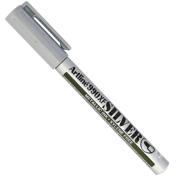 Artline Markör ( 12 adet ) Yaldızlı Yuvarlak Uçlu 1.2 MM Gümüş EK-990XF