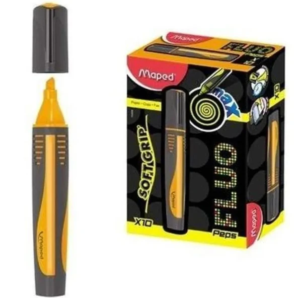 Maped Fosforlu Kalem Max Fluo Peps MİNİ (10 LU) Turuncu 742935