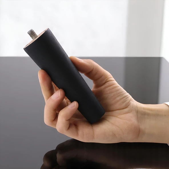 Ahşap Ayak 12 Cm Siyah M8 Civatalı Bağlantı Aparatlı Dolap Mobilya Koltuk Kanepe Destek Ayağı Ayakları - Resim 7