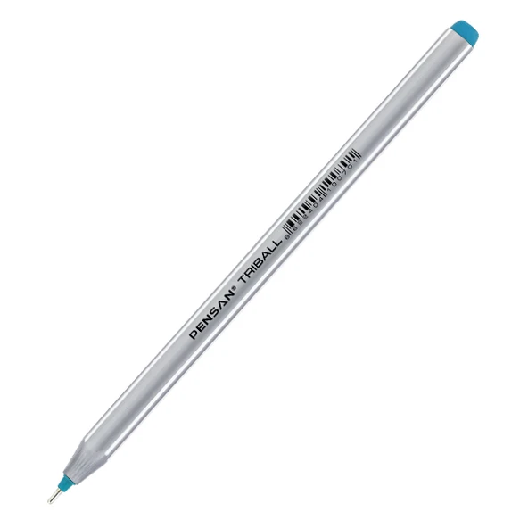 Pensan Tükenmez Kalem (12 Li)Triball 1.0 MM Bilye Uç Mavi Yeşil - Resim 2