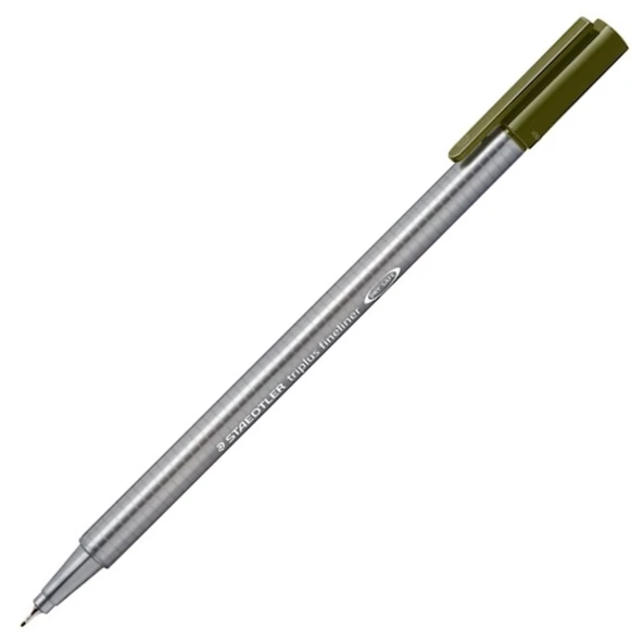 Staedtler Fineliner Triplus Üçgen 0.3 MM Yeşil  (10 adet) 334-5