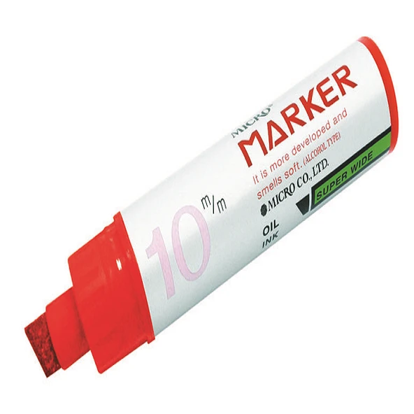Micro Markör Permanent ( 12 adet  ) 10 MM  Kesik Uçlu Kırmızı MMP-1001