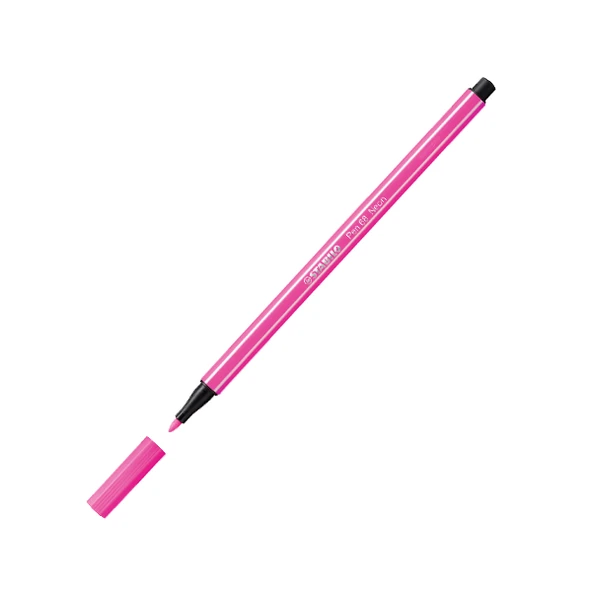 Stabilo Keçe Uçlu Boya Kalemi ( 10 adet) 1 MM Fosforlu Pembe 68/056 - 2