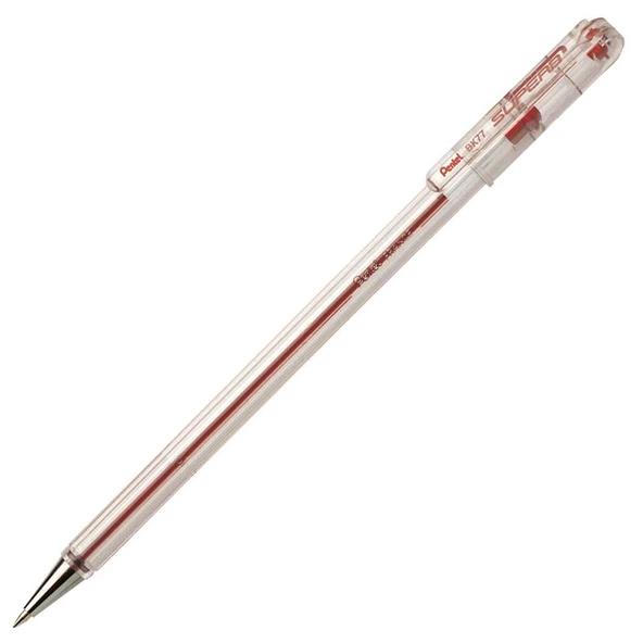 Pentel Tükenmez Kalem 0.7 MM Kırmızı BK77-B-12 Lİ