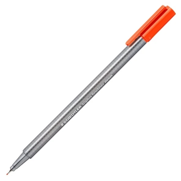 Staedtler Fineliner Triplus Üçgen 0.3 MM Neon Kırmızı (10 adet) 334-201