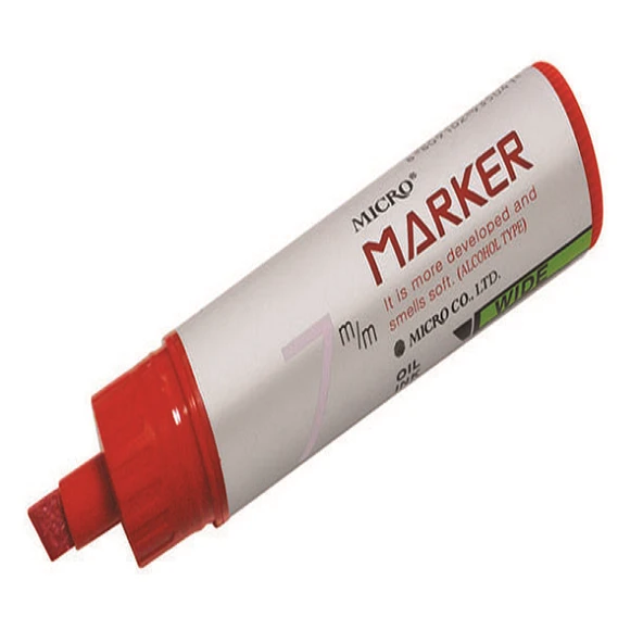 Micro Markör Permanent 7 MM Kesik Uçlu Kırmızı 12 Lİ MMP701-12-LI-PKT