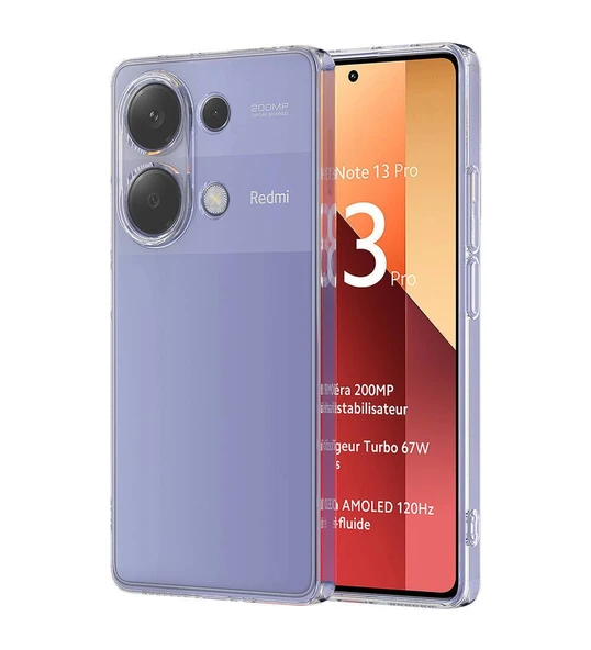 Logis Redmi Note 13 Pro 5G Kılıf Süper Silikon Şeffaf - 4