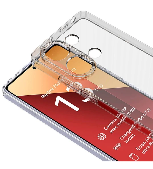 Logis Redmi Note 13 Pro Plus Kılıf Süper Silikon Şeffaf - 5