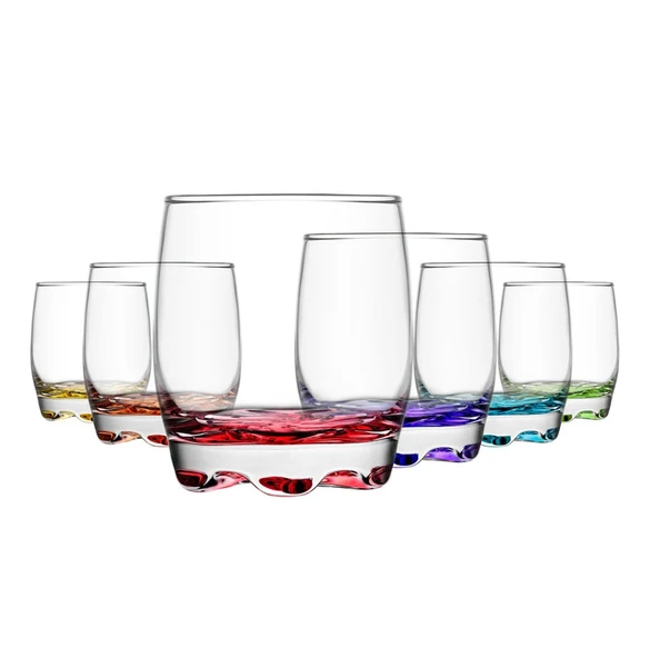 Lav adore renkli likör shot bardağı - 6 lı kahve yanı su bardağı 80 ml.