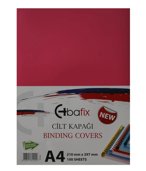 Bafix Cilt Kapağı Plastik Opak A4 160 MIC Pembe (100 lü) ürün görseli 1