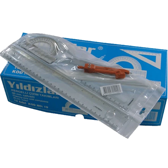 Yıldızlar Çizim Takımı Pergelli 30 CM(1 kutu 12 adet) - 2