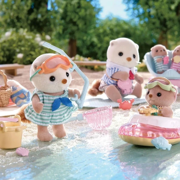 5804 Sylvanian Families Su Samuru Kız Kardeşler Ve Şnorkel Seti +3 Yaş - 4