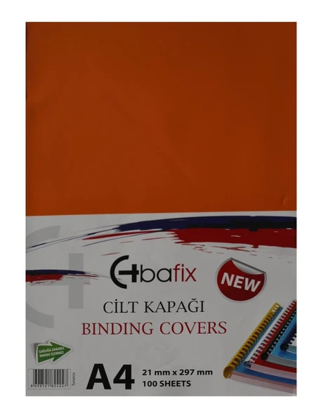Bafix Cilt Kapağı Plastik Opak A4 160 MIC Turuncu (100 lü)