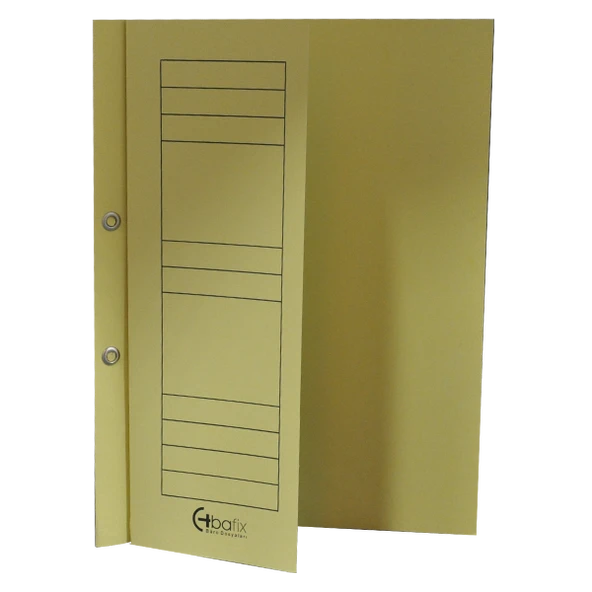 Bafix Yarım Kapak Dosya Karton Sarı (1 Paket 50 Adet)