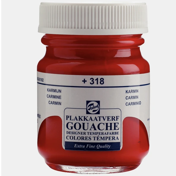 Talens Guaj Boya 16 ML Carmine (Kırmızı) 318--10 LU ürün görseli 1