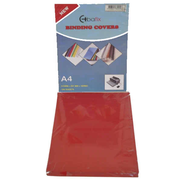 Bafix Cilt Kapağı Plastik Opak A4 160 MIC Kırmızı (100 lü) - 2