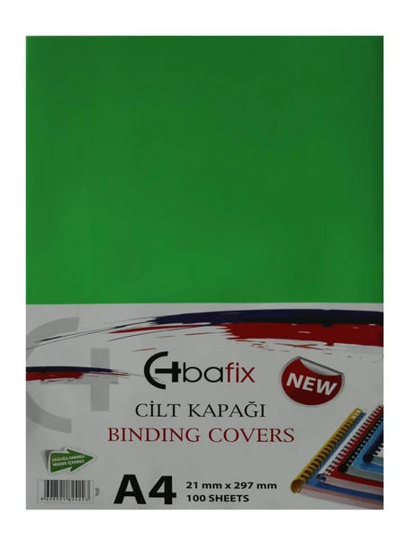 Bafix Cilt Kapağı Plastik Opak A4 160 MIC Yeşil  (100 lü) - 4