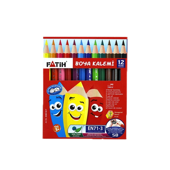 Fatih Kuru Boya Yarım Boy 12 Lİ 33012-24-LI-PKT