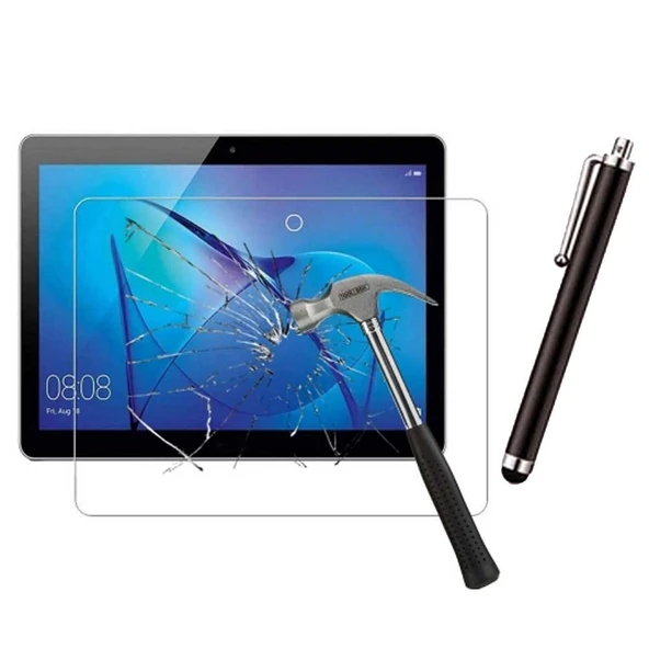 Huawei MediaPad T3 10 inç Uyumlu Şeffaf Kılıf Cam Kalem Set - 2