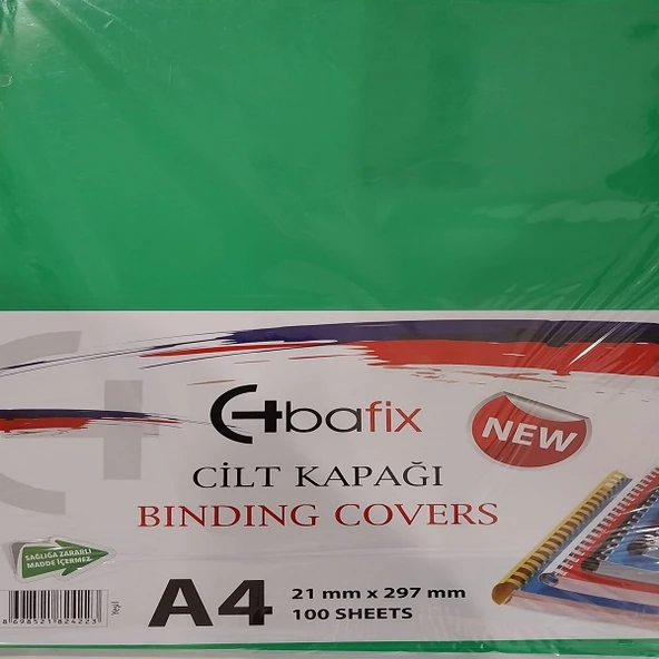 Bafix Cilt Kapağı Plastik Opak A4 160 MIC Yeşil  (100 lü) - 3