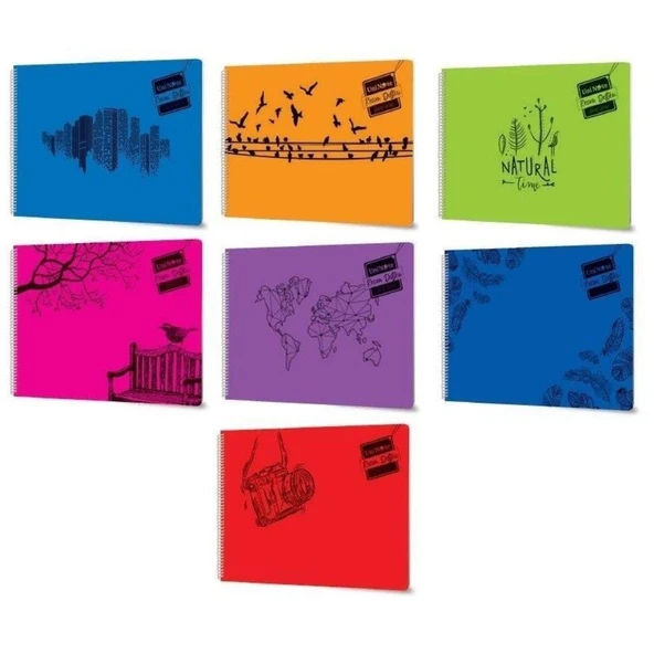 Çınar Resim Defteri Spiralli Plastik Kapak 33x48 25 YP-12-LI-PKT