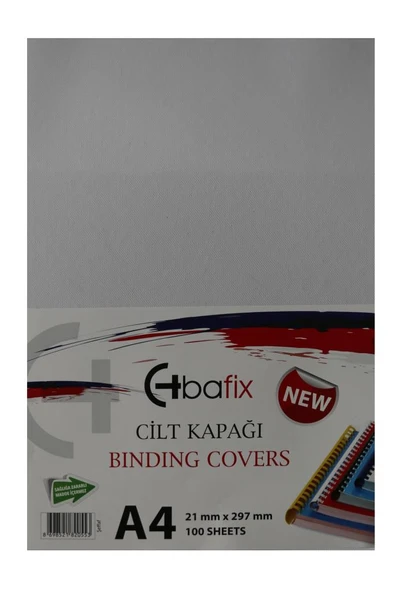 Bafix Cilt Kapağı Plastik Opak A4 160 MIC Şeffaf (100 lü)