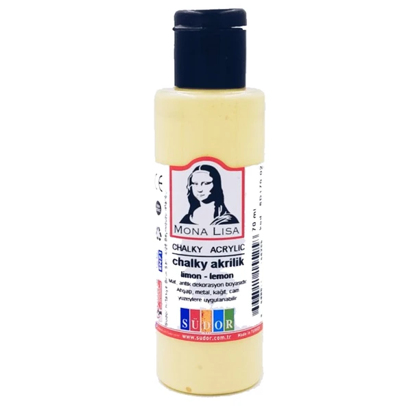 Monalisa Akrilik Boya Chalky 70 ML Limon SD170-02  (12 adet)
