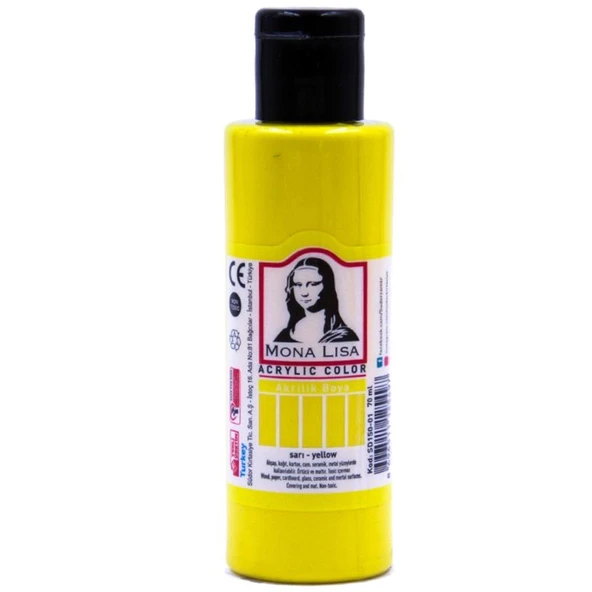 Monalisa Akrilik Boya 70 ML Limon Sarı SD150-01 (12 adet)