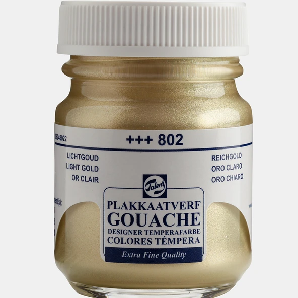 Talens Guaj Boya 16 ML Light Gold (Parlak Altın)(10 adet ) 802