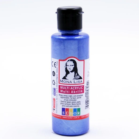 Monalisa Multi Akrilik 70 ML İnci Mavi (12 Li Paket)