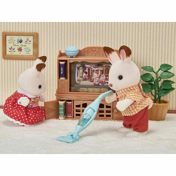 5445 Sylvanian Families Çamaşır Makinesi Ve Süpürge +3 Yaş Figür Dahil Değil - 4